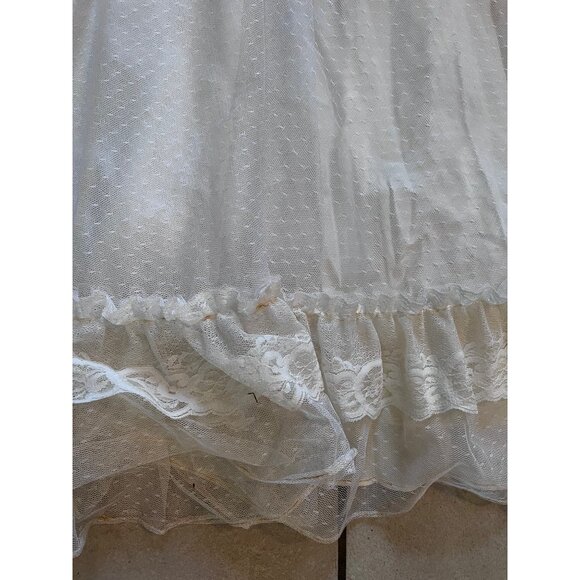 Lace Dress Boho Cottage Core Prairie renaissance fairy Bell sleeve S 1970s - Picture 5 of 12